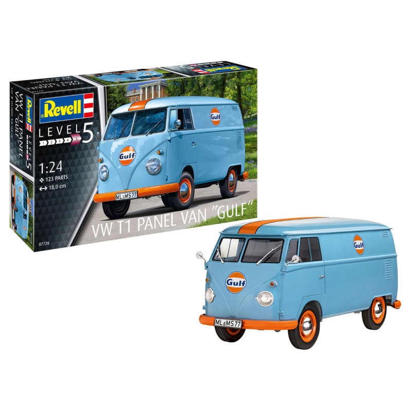 Maqueta Revell 1/24 VW T1 Panel Van Gulf - Kit de Modelo Detallado | Robotines