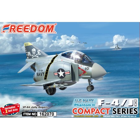Freedom Model Kits Eggplane Compact Series F-4J Phantom II US NAVY VF-84 JOLLY ROGERS