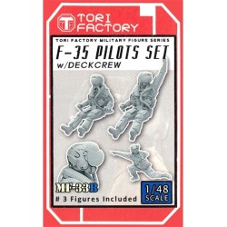 Tori factory  1/48 F-35 Pilots Set with Deck Crew (3 Figure Set)