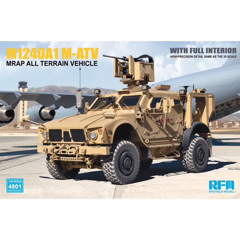 Rye Field Model 1/35 U.S MRAP ALL TERRAIN VEHICLE M1240A1 M-ATV WITH FULL INTERIOR