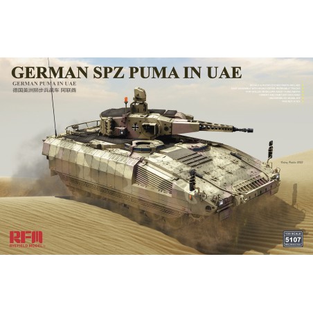 Imagen de la maqueta del tanque SPZ Puma en configuración de Emiratos Árabes Unidos, escala 1/35 de Rye Field Model.