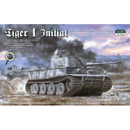 Imagen de la maqueta Tiger I Early Production 1/72 de Border Model, con detalles de accesorios y montaje