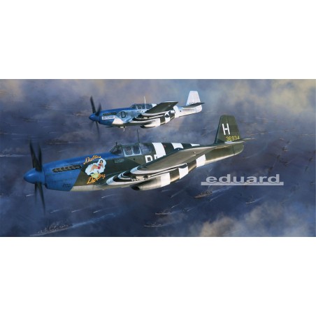 Maqueta 1/48 P-51B Mustang Dual Combo de Eduard, Edición Limitada Overlord: D-Day Mustangs