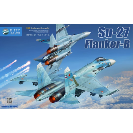 Maqueta de avión Su-27 Flanker-B 1/48 de Kitty Hawk