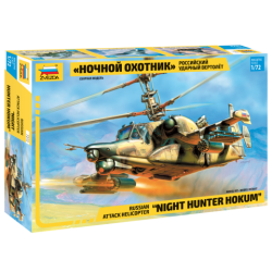 Maqueta de helicóptero "Night Hunter Hokum" 1/72 Zvezda