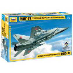 Maqueta de Avión 1/72 MiG-31 Soviet Interceptor Fighter - Zvezda