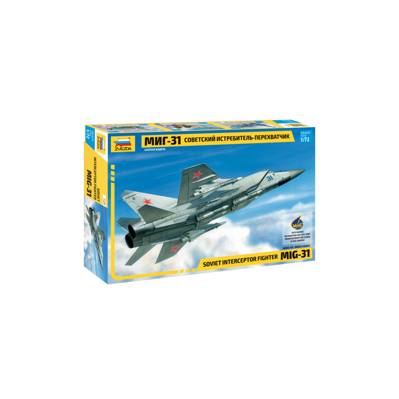 Maqueta de Avión 1/72 MiG-31 Soviet Interceptor Fighter - Zvezda