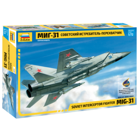 Maqueta de Avión 1/72 MiG-31 Soviet Interceptor Fighter - Zvezda