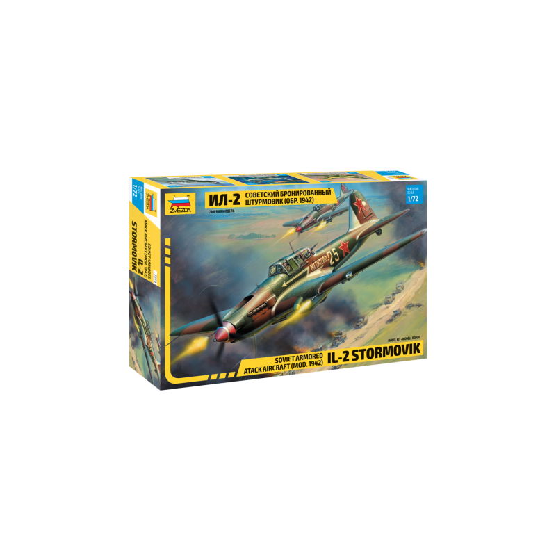 Maqueta de avión 1/72 Il-2 Stormovik - Soviet Armored Attack Aircraft de Zvezda