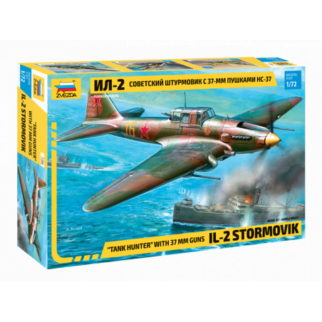 Maqueta de avión 1/72 Il-2 Stormovik "Tank Hunter" con cañones de 37 mm de Zvezda