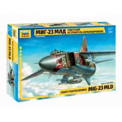 Maqueta de avión 1/72 Soviet Fighter Bomber MiG-23 MLD del fabricante Zvezda