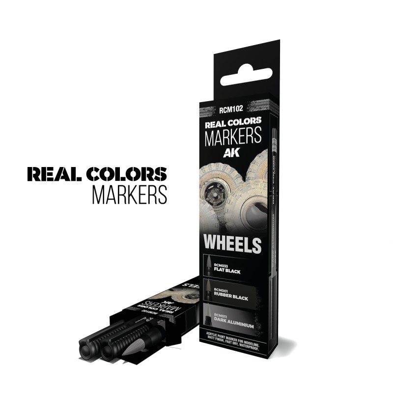 Set de tres markers RC para ruedas de AK Interactive