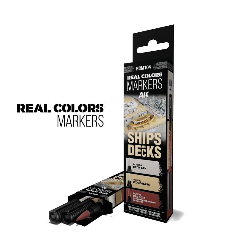 Ak Interactive SHIPS AND DECKS – RC MARKERS SET