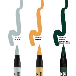 Ak Interactive WWII AXIS AIRCRAFT SQUIGGLE CAMOUFLAGE COLORS  – RC MARKERS SET