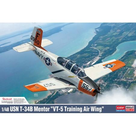 Academy 1/48 T-34B Mentor US Navy 5th Training Squadron