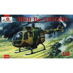 Maqueta de helicóptero Amodel 1/72 MBB Bo 105-GSH del fabricante Amodel