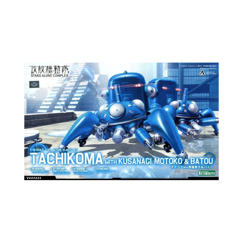 Maqueta de Tachikoma con Kusanagi Motoko y Batou de Ghost in the Shell