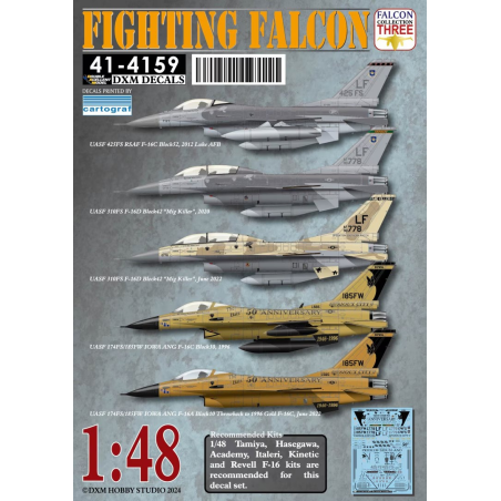 DXM Decals 1/48 Fighting Falcon Falcon Collection 3