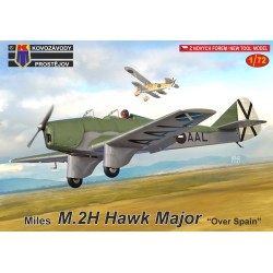 Maqueta de avión 1/72 Miles M.2 Hawk Major "Over Spain" en construcción