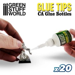 Green Stuff World 20x Precision tips for Super Glue Bottles