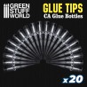 Green Stuff World 20x Precision tips for Super Glue Bottles