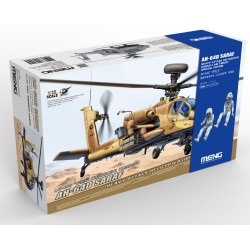 Maqueta del helicóptero AH-64D Saraf a escala 1/35 con figuras del fabricante Meng