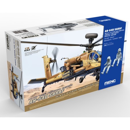 Meng 1/35 AH-64D SARAF Heavy Attack Helicopter (Israeli Air Force) Special Edition with 2 Resin Figures