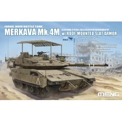 Maqueta del tanque israelí Merkava Mk.4M con blindaje Slat a escala 1/35 de Meng.