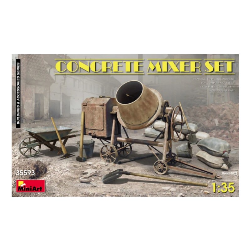 Miniart 1/35 Concrete Mixer Set