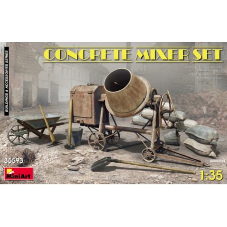 Miniart 1/35 Concrete Mixer Set