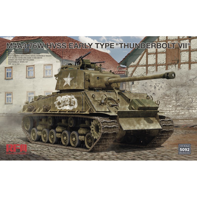 1/35 M4A3 76W HVSS Early Type Thunderbolt VII