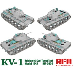 Rye Field Model 1/35 KV-1 Mod. 1942 - Torreta Reforzada y Cadenas Operables