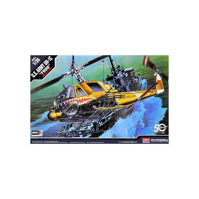 Academy 1/35 Bell UH-1C Frog (Huey) US Army helicopter model kit