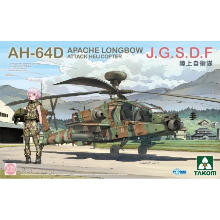 Takom 1/35 AH-64D Apache Longbow J.G.S.D.F Helicopter Model Kit - Robotines