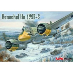 Maqueta de avión Henschel Hs 129B-3 a escala 1/48 de MN Hobby