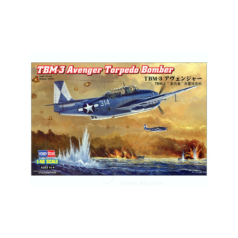 Maqueta 1/48 TBM-3 Avenger Torpedo Bomber Hobbyboss