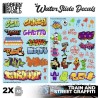 Green Stuff World Waterslide Decals - Train and Graffiti Mix