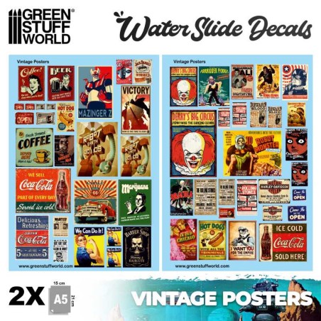 Green Stuff World Waterslide Decals - Vintage Posters