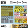 Green Stuff World Waterslide Decals - Caution Strips and Signs