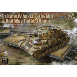 Border Model 1/35 Pz.Kpfw. IV Ausf. J Early/Mid & Railway Flatbed Ommr Limited Edition