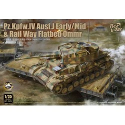 Border Model 1/35 Pz.Kpfw. IV Ausf. J Early/Mid & Railway Flatbed Ommr Limited Edition