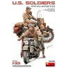 Miniart 1/35 U.S. Soldiers with WLA Motorcycles