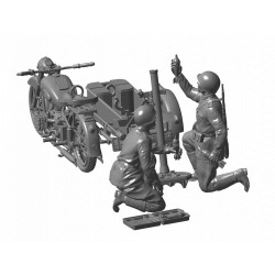 Maqueta 1/35 Soviet Motorcycle M-72 con Mortero de 82 mm - Zvezda