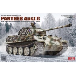 Rye Fiel Model 1/35 PANTHER Ausf.G w/Night Sights & Air Defense Armor & Steel Wheel