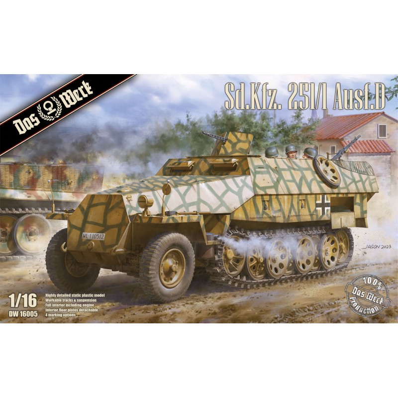 Maqueta 1/16 Sd.Kfz. 251/1 Ausf. D Das Werk con Interior Detallado