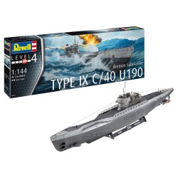 Maqueta Submarino Alemán Type IX C/40 U-190 1/144 Revell - Segunda Guerra Mundial