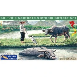 Maqueta de figuras 1/35 Southern Vietnam Buffalo Set de Gecko Models