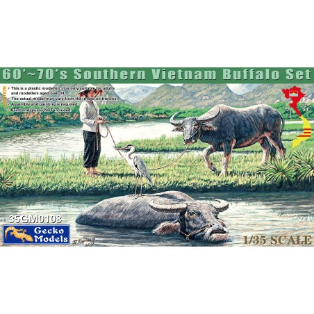 Gecko Models 1/35 60's-70's Southern Vietnam Buffalo Set