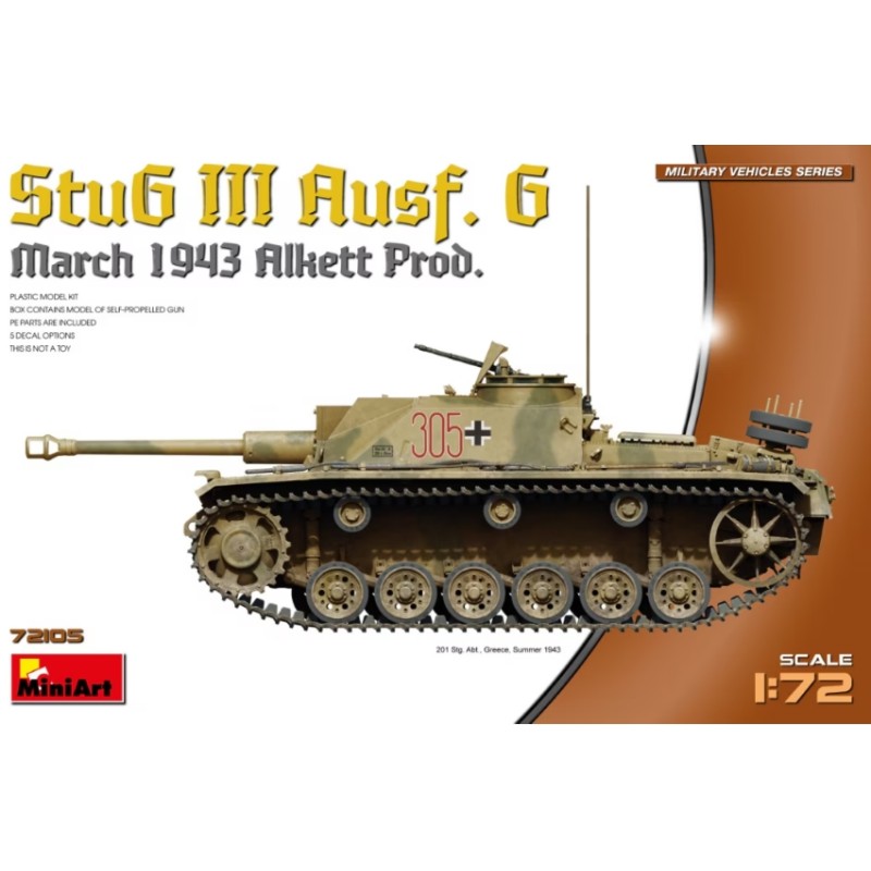 Maqueta de Tanque Miniart 1/72 StuG III Ausf. G March 1943 Prod..