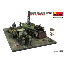 Diorama 1/35 AMMO LOADING SU-85, GAZ-MM y Tripulación - MiniArt